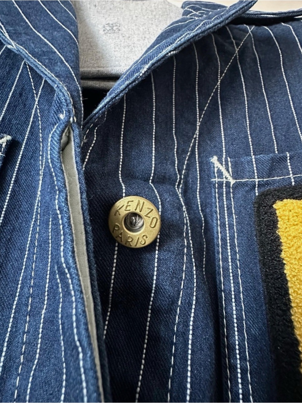 Kenzo Logo-patch Striped Denim Shirtdress Women's Size S - Picture 8 of 8